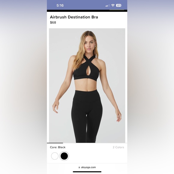 ALO Yoga Intimates & Sleepwear Alo Yoga Destination Bra Poshmark